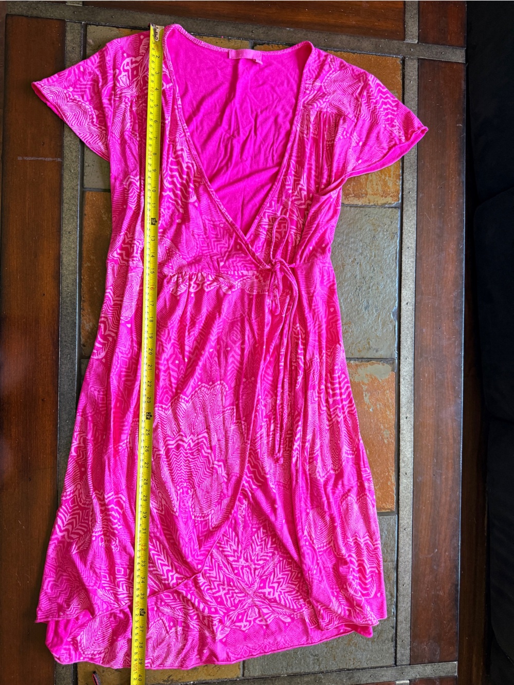 Fresh produce xl Barbie pink wrap dress with design knee romantic luxury art